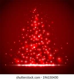 Red starry background