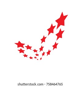 Red stars abstract background