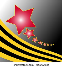 red stars background, holiday 23 february pattern and 9 may victory day 