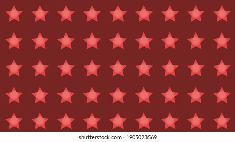 Red stars background textures, gift wrap vector