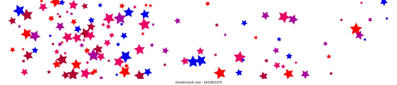 Red Stars Cosmos. Blue Texture Wallpaper. Tiny Confetti Sky. Indigo Starry Design. Summer Festive. Christmas Festive. Sparkling Isolated. Celebration Poster. 