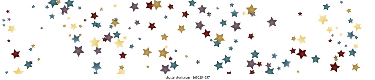 Red Stars Design. Brown Texture Anniversary. Tiny Confetti Card. Black Starry Background. Summer Isolated. Christmas Holiday. Sparkling Wallpaper. Celebration Symbol. 