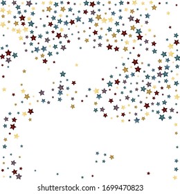 Red Stars Holiday. Gold Confetti Poster. Gray Sparkling Banner. Celebration Festive. Yellow Starry Poster. Glitter Gift. Summer Gift. Party Invitation.
