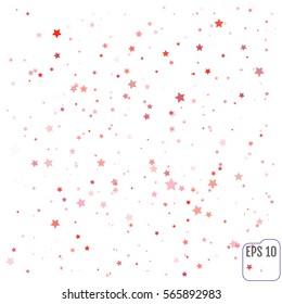 Red Stars on a White Background