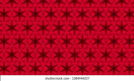 Red Stars Pattern Background Illustration