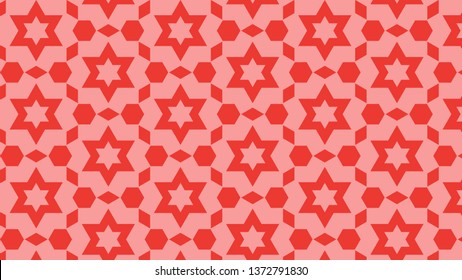 Red Stars Pattern Vector Graphic