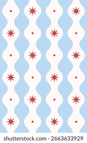 Estrellas rojas sin diseño de patrón. Ilustración vectorial.