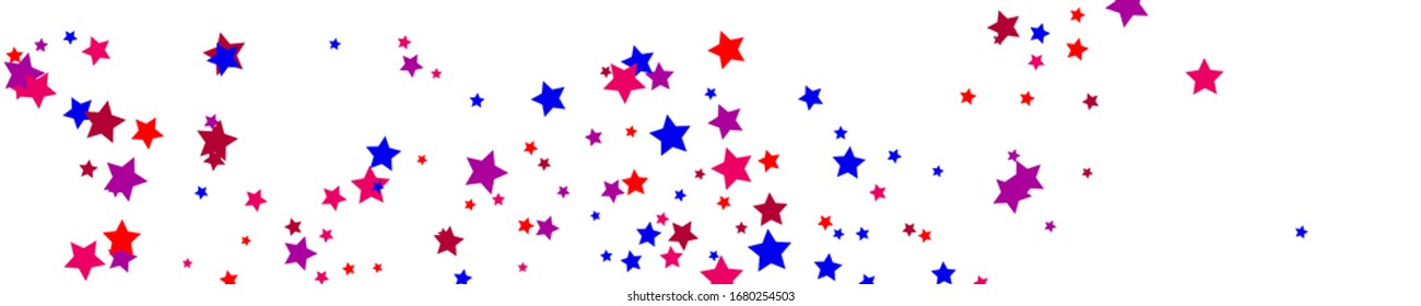 Red Stars Symbol. Purple Texture Cosmos. Tiny Confetti Gift. Indigo Starry Holiday. Summer Greeting. Christmas Design. Sparkling Greeting. Celebration Festive. 