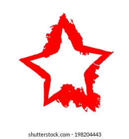 Red star.Vector illustration.