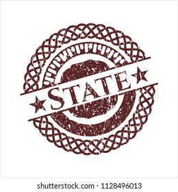 Red State rubber stamp