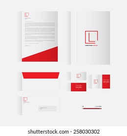 Red Stationery Template Design for Your Business | Modern Vector Design