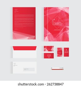 Red Stationery Template Design for Your Business | Modern Vector Design