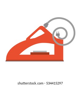red steam iron household vector illustration eps 10