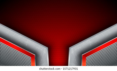 red steel abstract background vector illustration