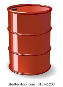 Red steel barrel