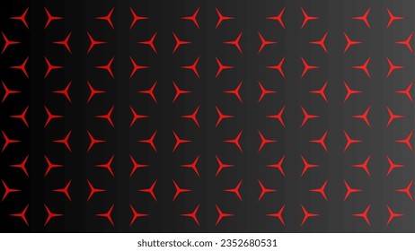Ilustración vectorial del patrón de acero rojo. Fondo del patrón triangular de la estrella simétrica. Patrón de acero simple para fondo, fondo de pantalla, disposición y hoja. Textura de estrella del triángulo rojo de la hoja de acero