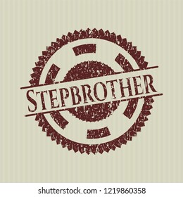 Red Stepbrother distress grunge stamp