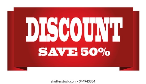 red sticker "discount"