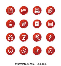 iconos de documento de etiqueta roja