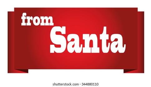 red sticker "from Santa"