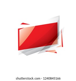 Red sticker on white background. Vector illustration