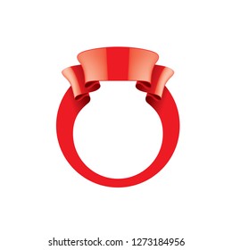 Red sticker on white background. Vector illustration