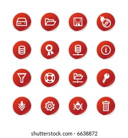 red sticker server icons