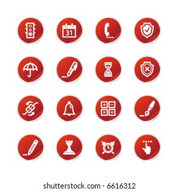 red sticker software icons