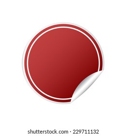  Red sticker vector illustration