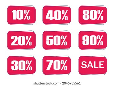 Red stickers for discount sale