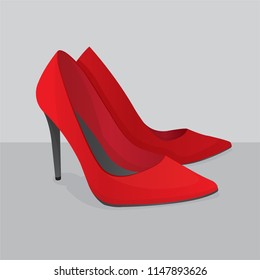 Red Stiletto Vector Stock Vector (Royalty Free) 1147893626 | Shutterstock