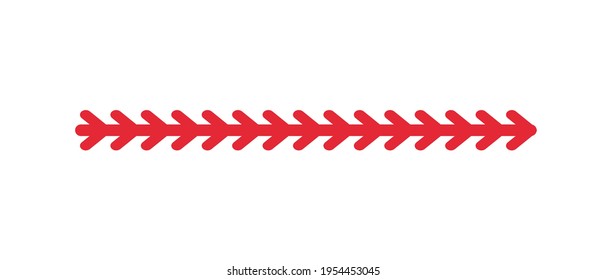 Red stitches of baseball Stitch design for baseball lovers