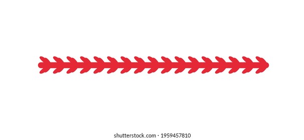 Red stitches of baseball Stitch design for baseball lovers