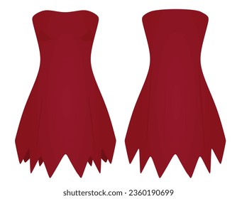 Vestido de la edad de piedra roja. vector