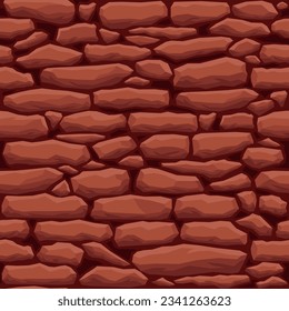 Red Stone Seamless Pattern For Background