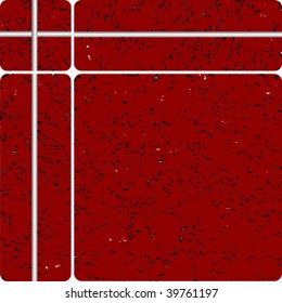 red stone type ceramic tiles, vector art illustration, easy to modify colors