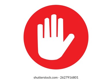 
Red Stop Hand Icon 
graphic design

