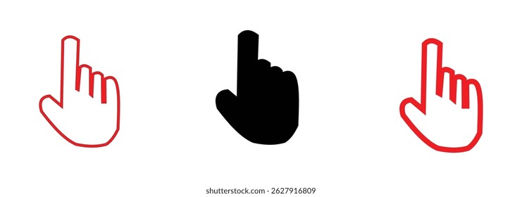 
Icono de mano de parada roja 
Diseño gráfico

