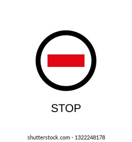 Red Stop icon. Stop symbol design. Stock - Vector illustration can be used for web