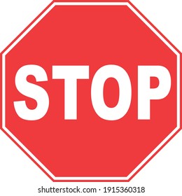 Red stop road sign vector EPS 10