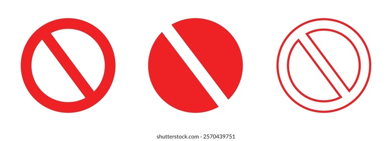 red stop sign in different styles. Stop sign.
