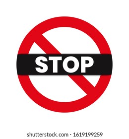 Red stop sign icon for applications and websites