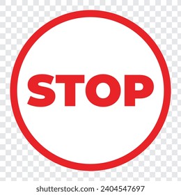 Red stop sign icon with text flat icon for apps and websites. stop sign icon vector illustration