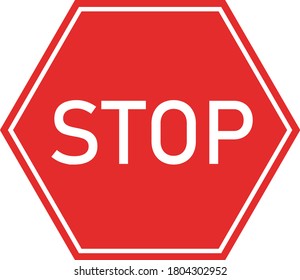 Red stop sign icon vector illustration