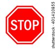 warning stop sign