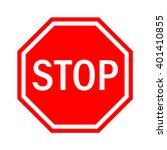 Red Stop Sign isolated on white background. Traffic regulatory warning stop symbol. Vector illustration, EPS10.