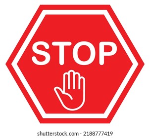 Red Stop Sign Isolated On White Stock Vector (Royalty Free) 2188777419 ...