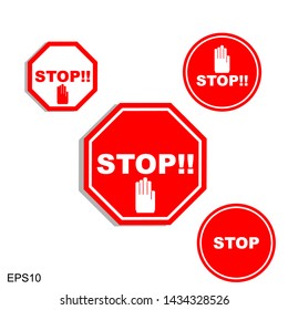 red stop sign on white background. flat style. red stop sign for your web site design, logo, app, UI. stop traffic symbol. traffic regulatory warning stop symbol.vector design