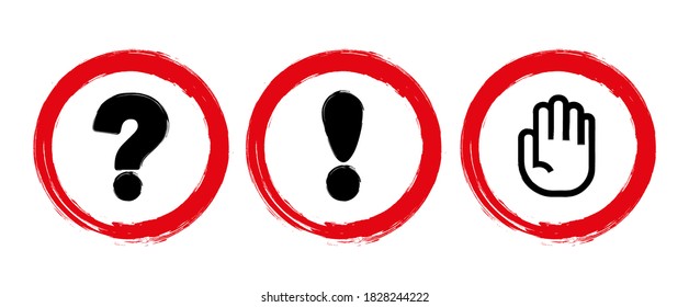 Red stop sign. Vector icon	