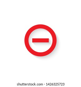Red stop sign/symbol on white background.- Vector Eps10